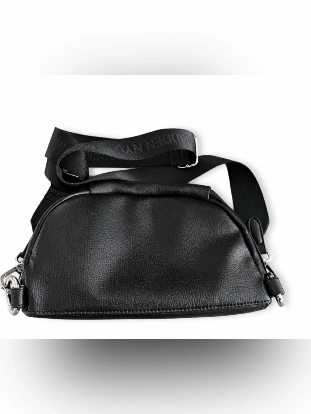 Steve Madden NY Black Embellished Crossbody Bag with 4 zippered compartments